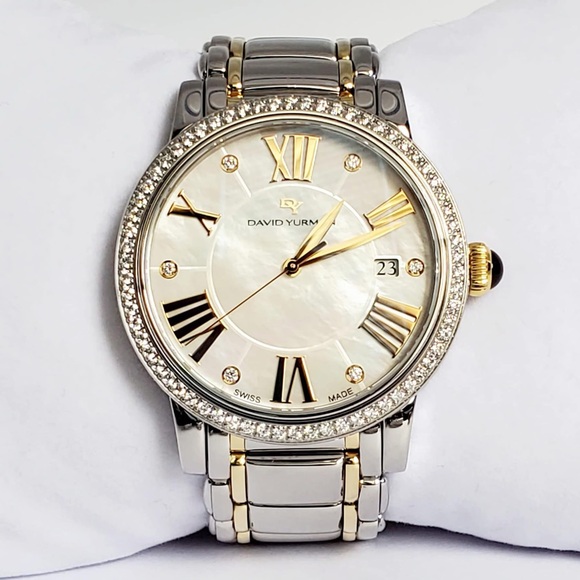 David Yurman 38mm Classic Quartz Watch With 18k Gold & Diamond Bezel - Picture 1 of 5